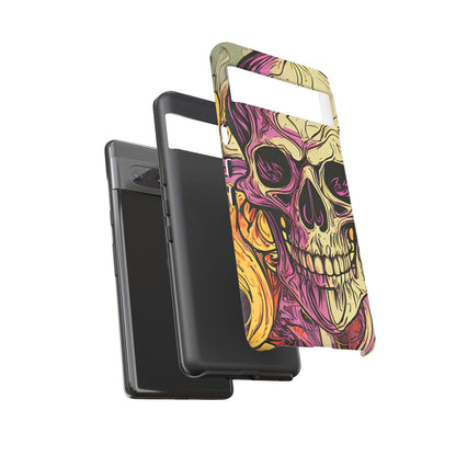 Abstract Purple Skull Tough Phone Case
