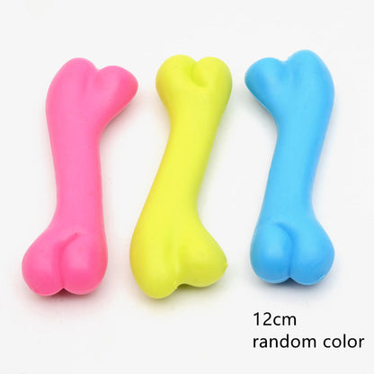 Rubber Bite Resistant Dog Bone Toy