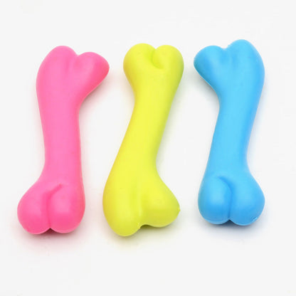 Rubber Bite Resistant Dog Bone Toy