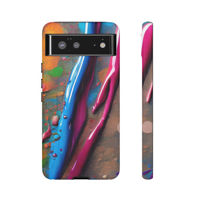 Colorful Artistic Paint Splatter Tough Phone Case