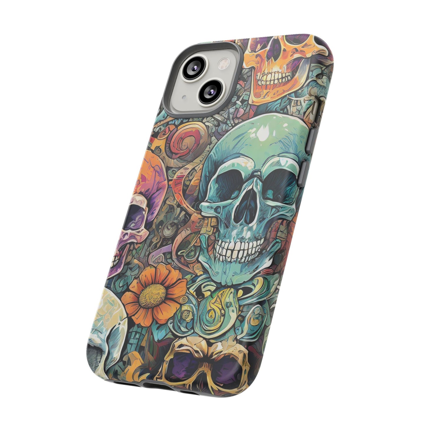 Artistic Skull Collage Tough Phone Case