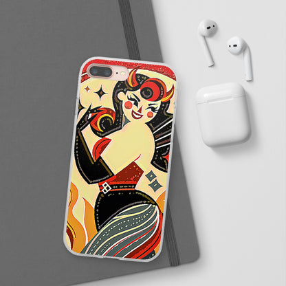 Red & Black Female Devil Flexi Phone Case