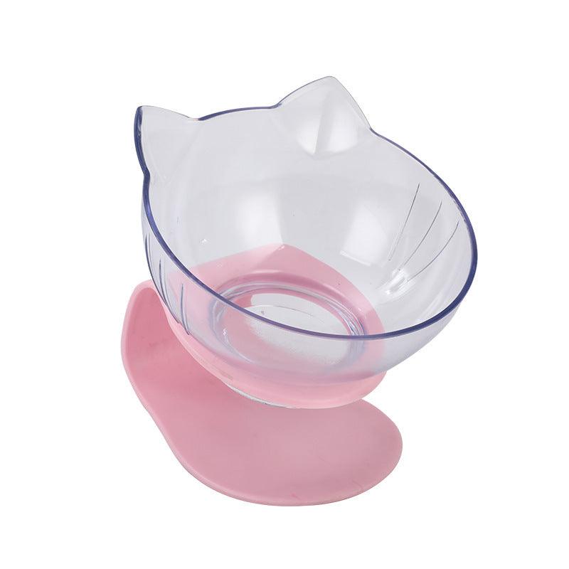Cat Inclined Transparent Feeding Bowls