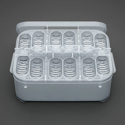 12-Slot Reptile Egg Incubation Tray & Box