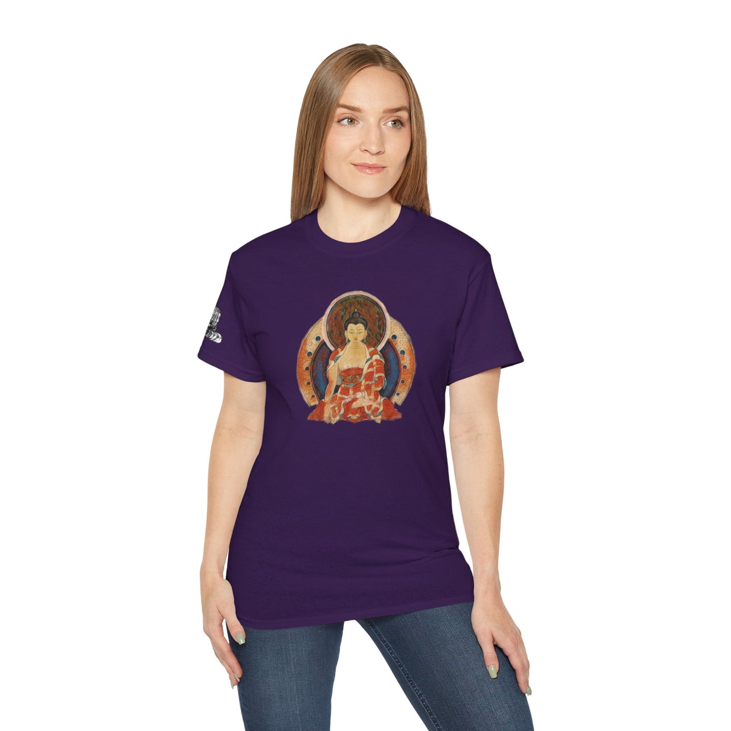 Fine Art Buddha Oil Paint Print Unisex Ultra Cotton Tee