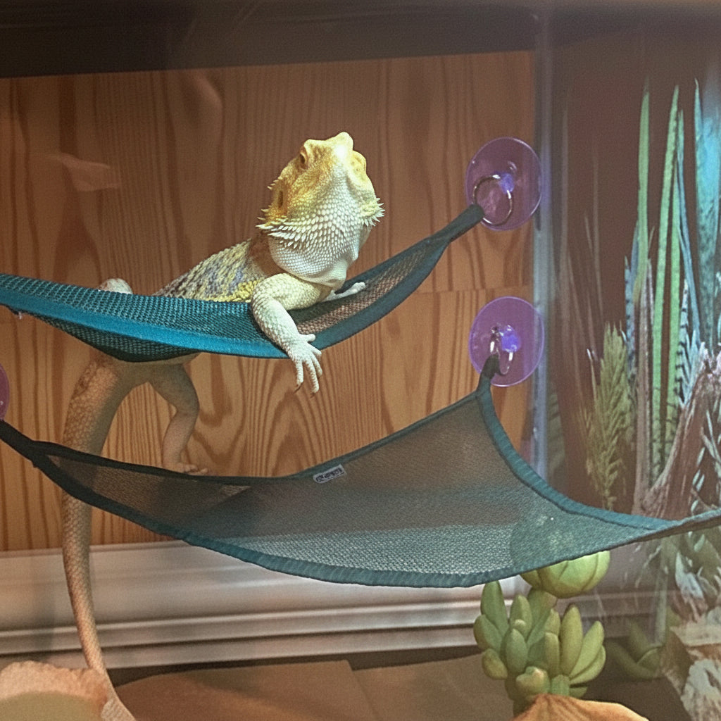 2-Pack Reptile Mesh Lounger Hammock Set