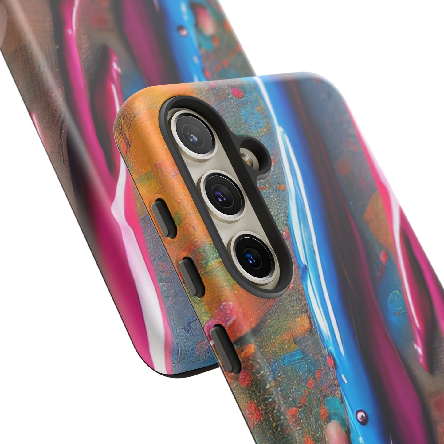 Colorful Artistic Paint Splatter Tough Phone Case