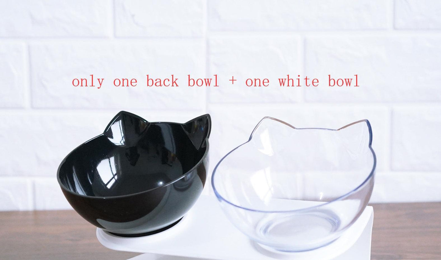 Cat Inclined Transparent Feeding Bowls