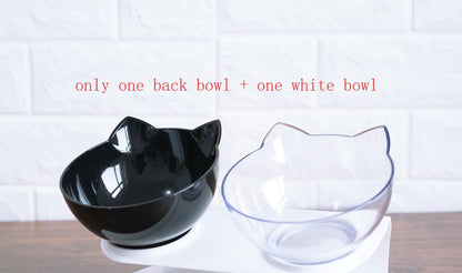 Cat Inclined Transparent Feeding Bowls