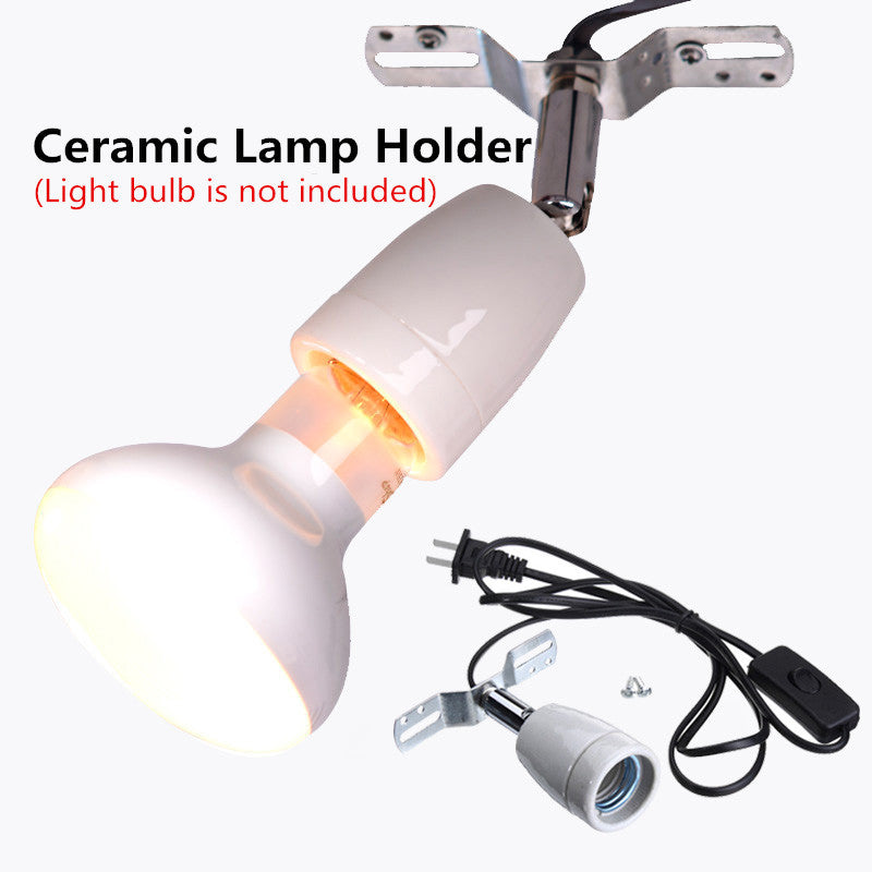 Heavy-Duty Ceramic Lamp Holder with Swivel Mount