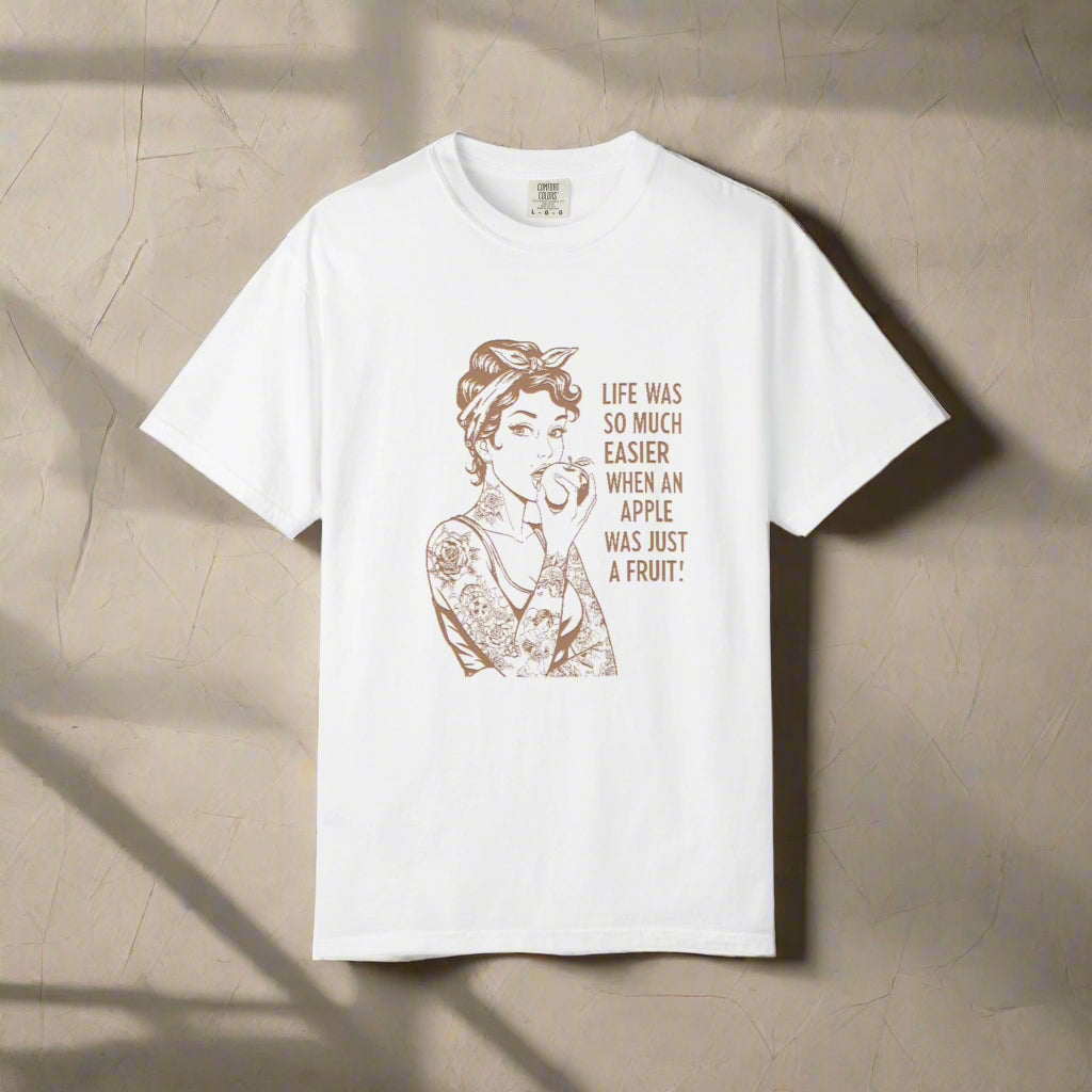 Vintage-Inspired Graphic Tee- "Life Was So Much Easier "