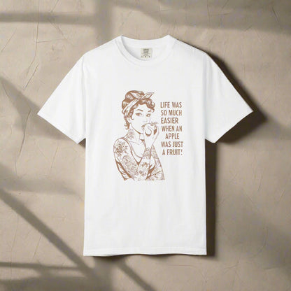Vintage-Inspired Graphic Tee- "Life Was So Much Easier "