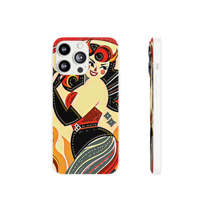 Red & Black Female Devil Flexi Phone Case