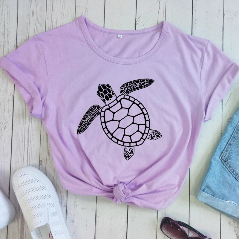 Turtle Graphic Slim T-Shirt