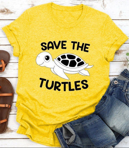 "Save the Turtles" Graphic T-Shirt