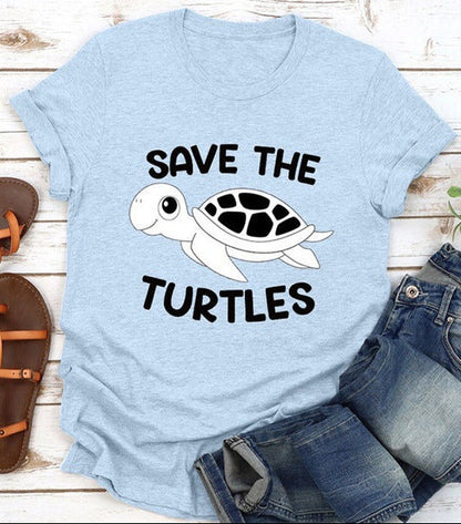 "Save the Turtles" Graphic T-Shirt