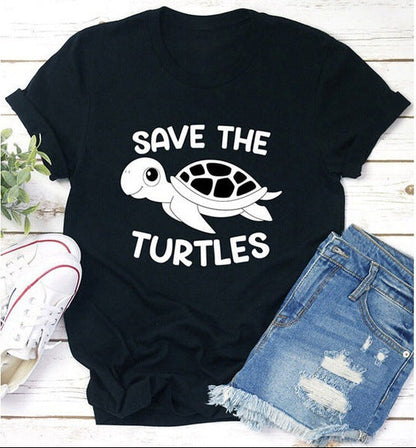 "Save the Turtles" Graphic T-Shirt