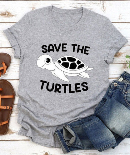 "Save the Turtles" Graphic T-Shirt