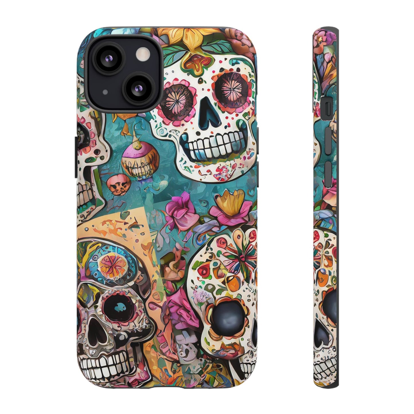 Vibrant Sugar Skull Tough Phone Case