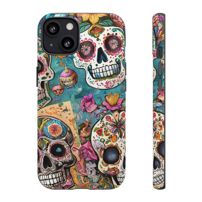 Vibrant Sugar Skull Tough Phone Case