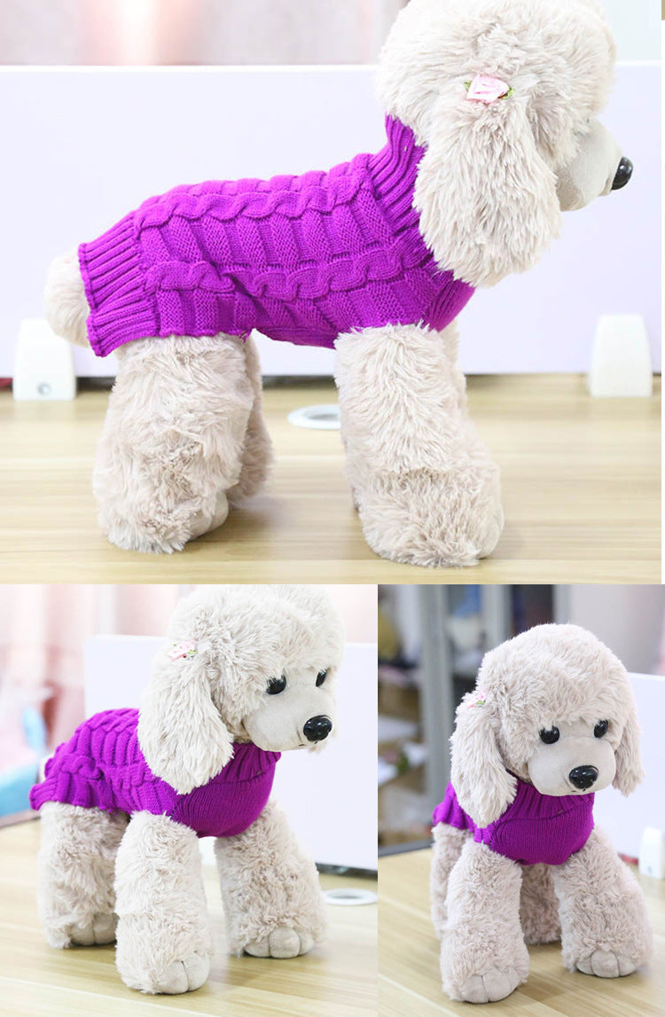Cashmere Twisted Rope Dog Sweater