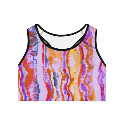 Aborigine Stripes and Stars Sports Bra