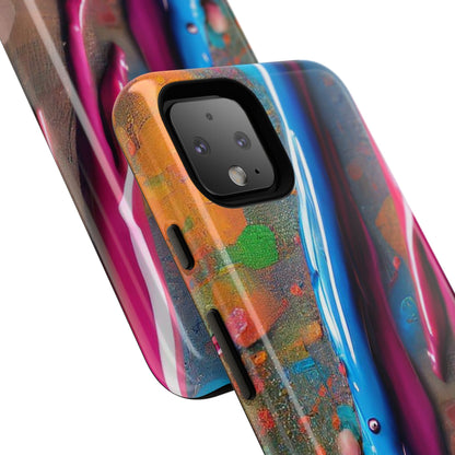 Colorful Artistic Paint Splatter Tough Phone Case