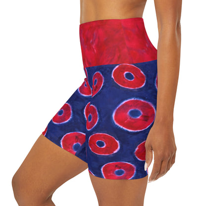 Phisherman Phish Donuts High Waisted Yoga Shorts