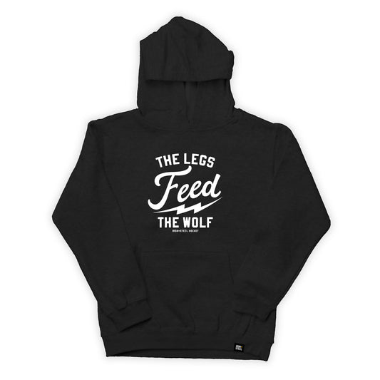 Legs Feed the Wolf Kids Fleece Hoodie