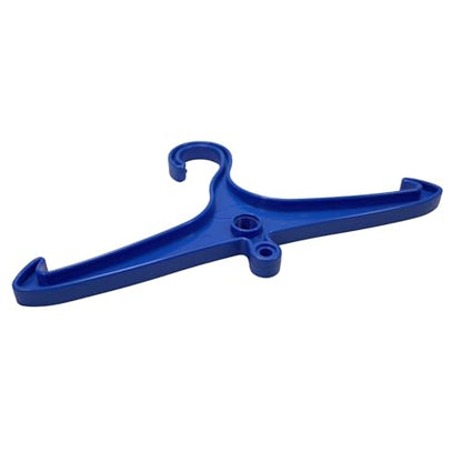 Scuba Choice Wetsuit & Drysuit Hanger Bundle (Blue) – Heavy-Duty Wide-Shoulder Hanger + Anti-Slip DIN Thread Hanger for BCD, Wetsuits & Scuba Gear Storage, Drying & Organization