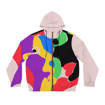 The Heart Sugar Rose Meringue Men's Zip Hoodie