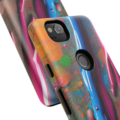 Colorful Artistic Paint Splatter Tough Phone Case