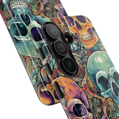 Artistic Skull Collage Tough Phone Case