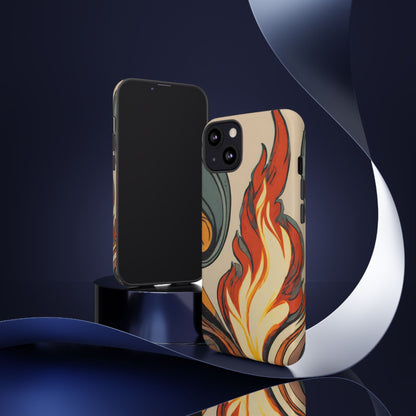 Artistic Flames Abstract Tough Phone Case
