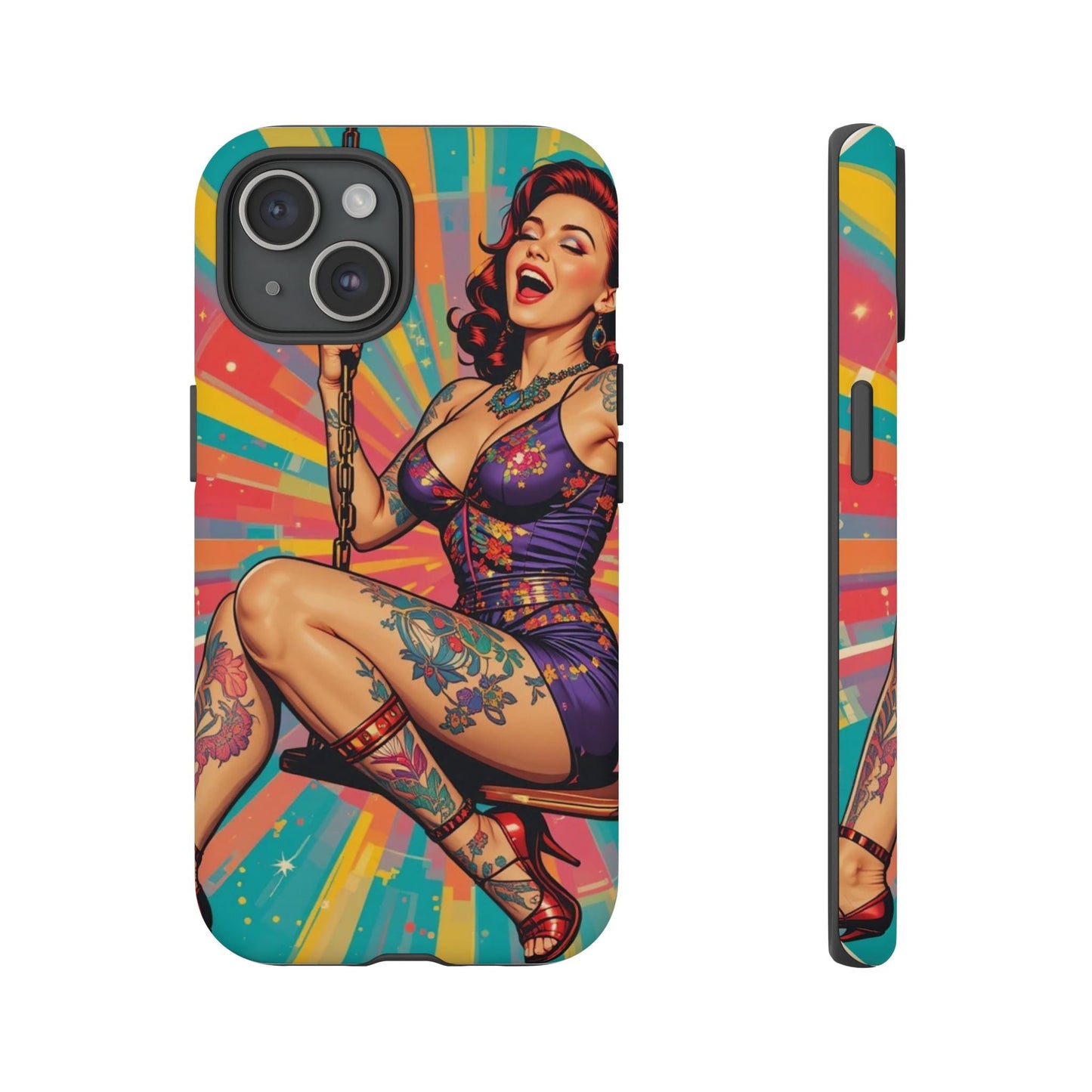 Bold Retro Pin-Up Tough Phone Case