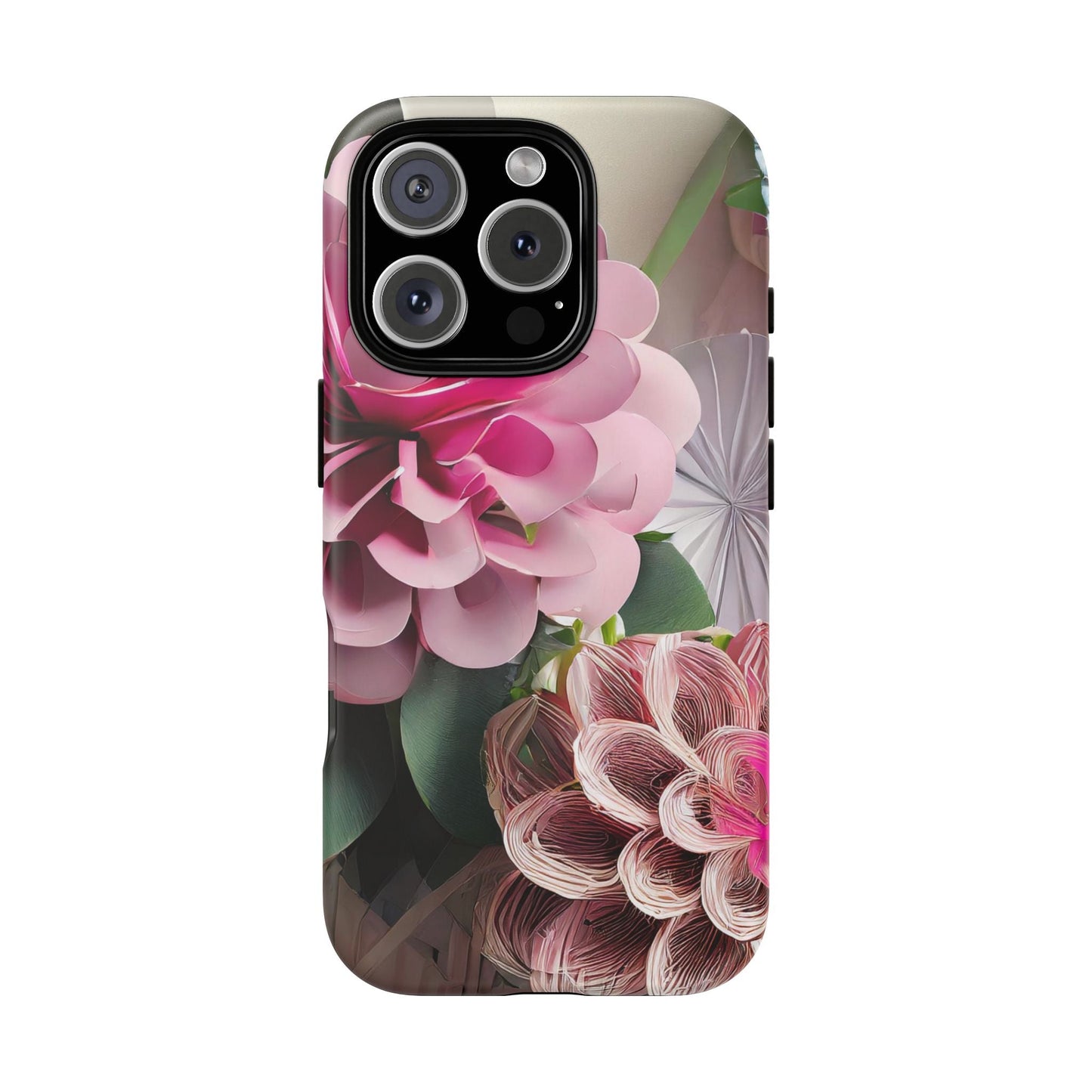 Elegant Paper Flowers Tough Phone Case