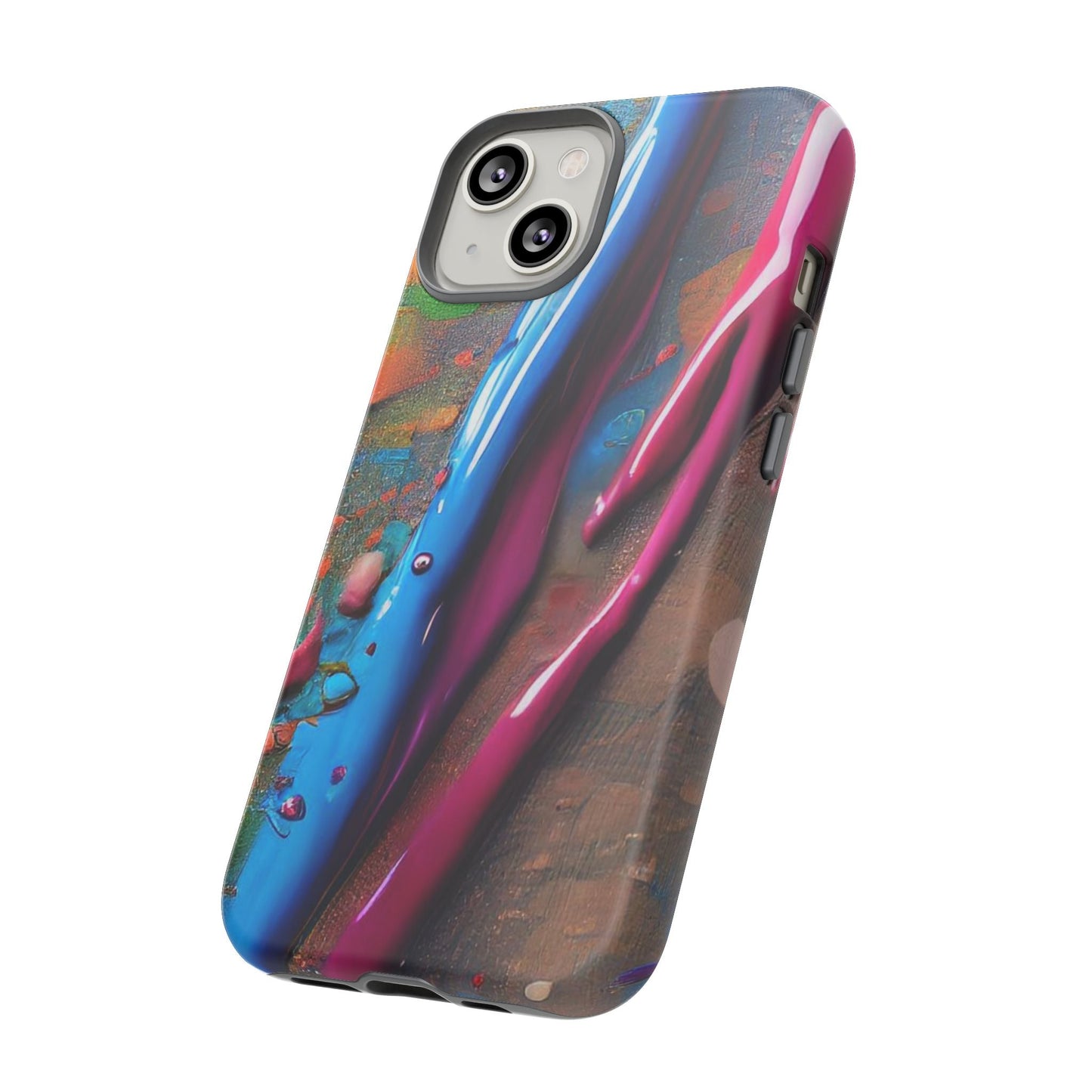 Colorful Artistic Paint Splatter Tough Phone Case