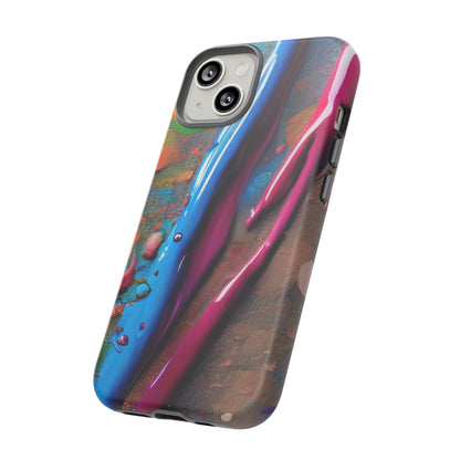 Colorful Artistic Paint Splatter Tough Phone Case