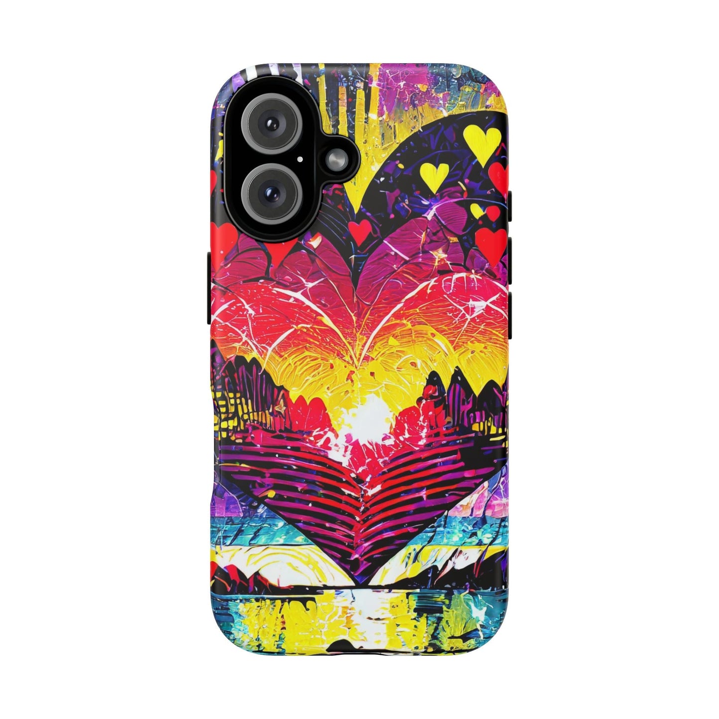 Vibrant Heart Sunset Tough Phone Case