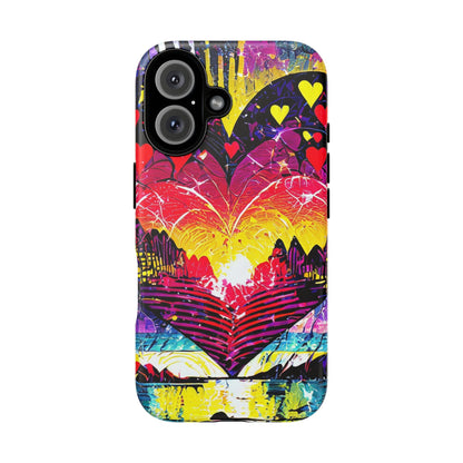 Vibrant Heart Sunset Tough Phone Case