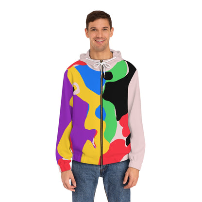 The Heart Sugar Rose Meringue Men's Zip Hoodie