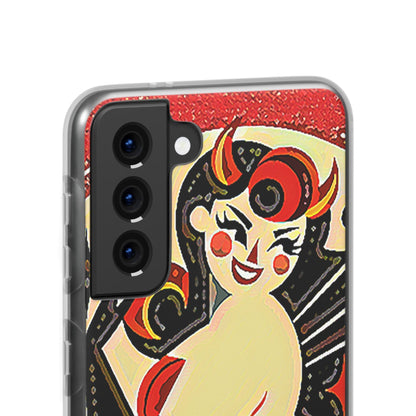 Red & Black Female Devil Flexi Phone Case