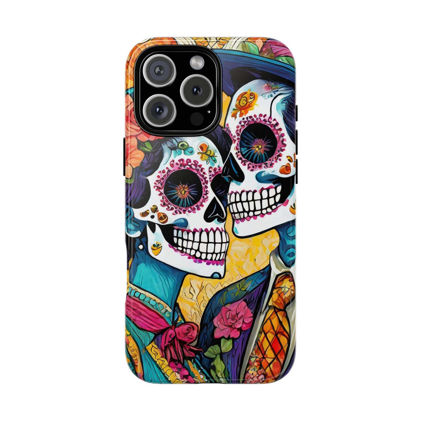 Loving Sugar Skull Couple Tough Phone Case
