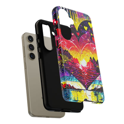 Vibrant Heart Sunset Tough Phone Case