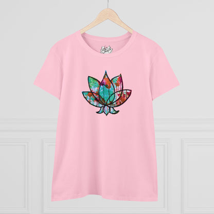 Graffiti Lotus Bloom Women's Cotton Tee