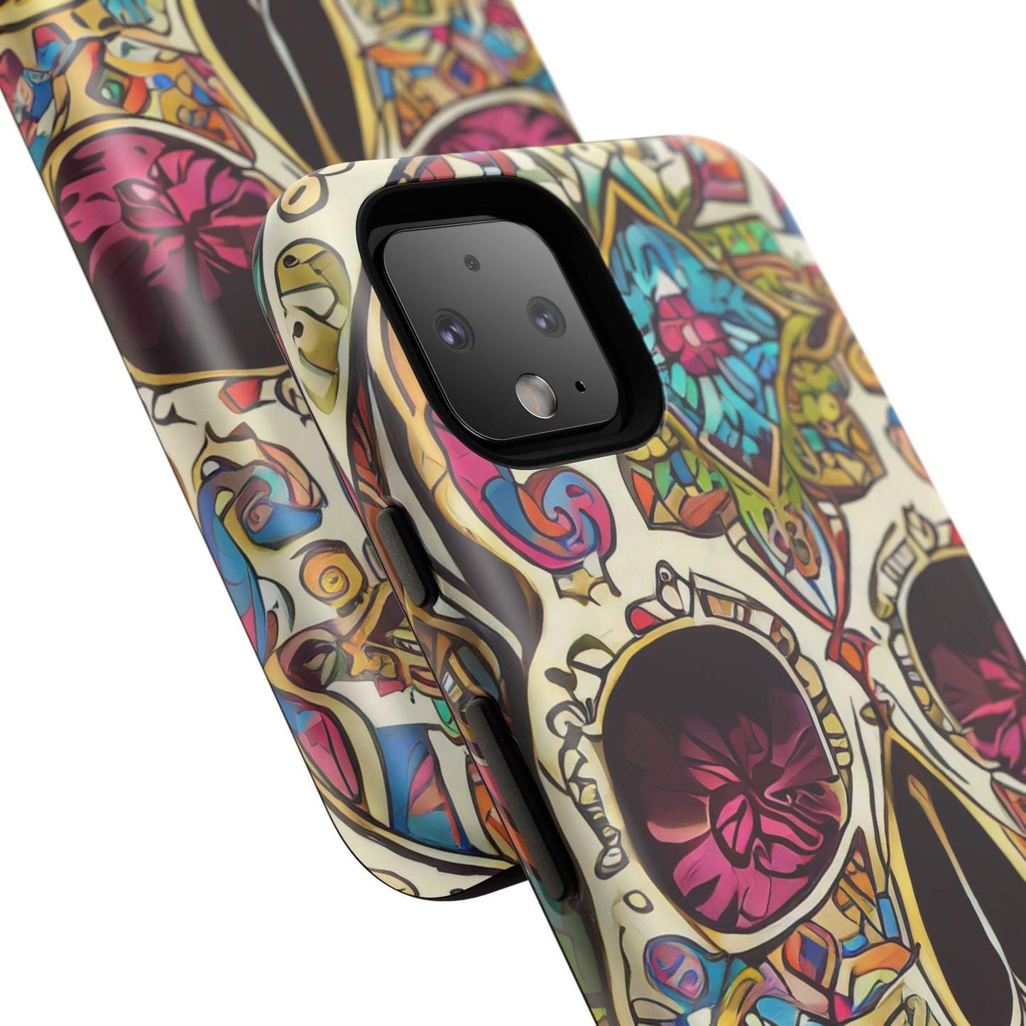 Colorful Sugar Skull Tough Phone Case