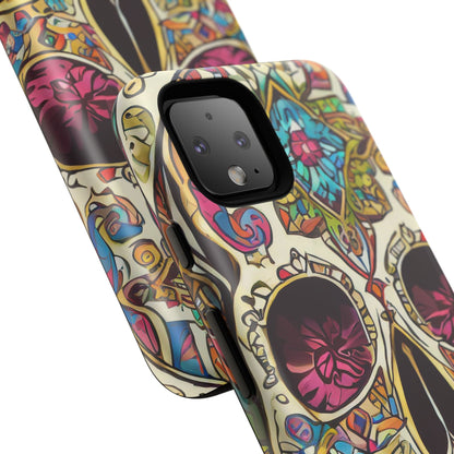 Colorful Sugar Skull Tough Phone Case