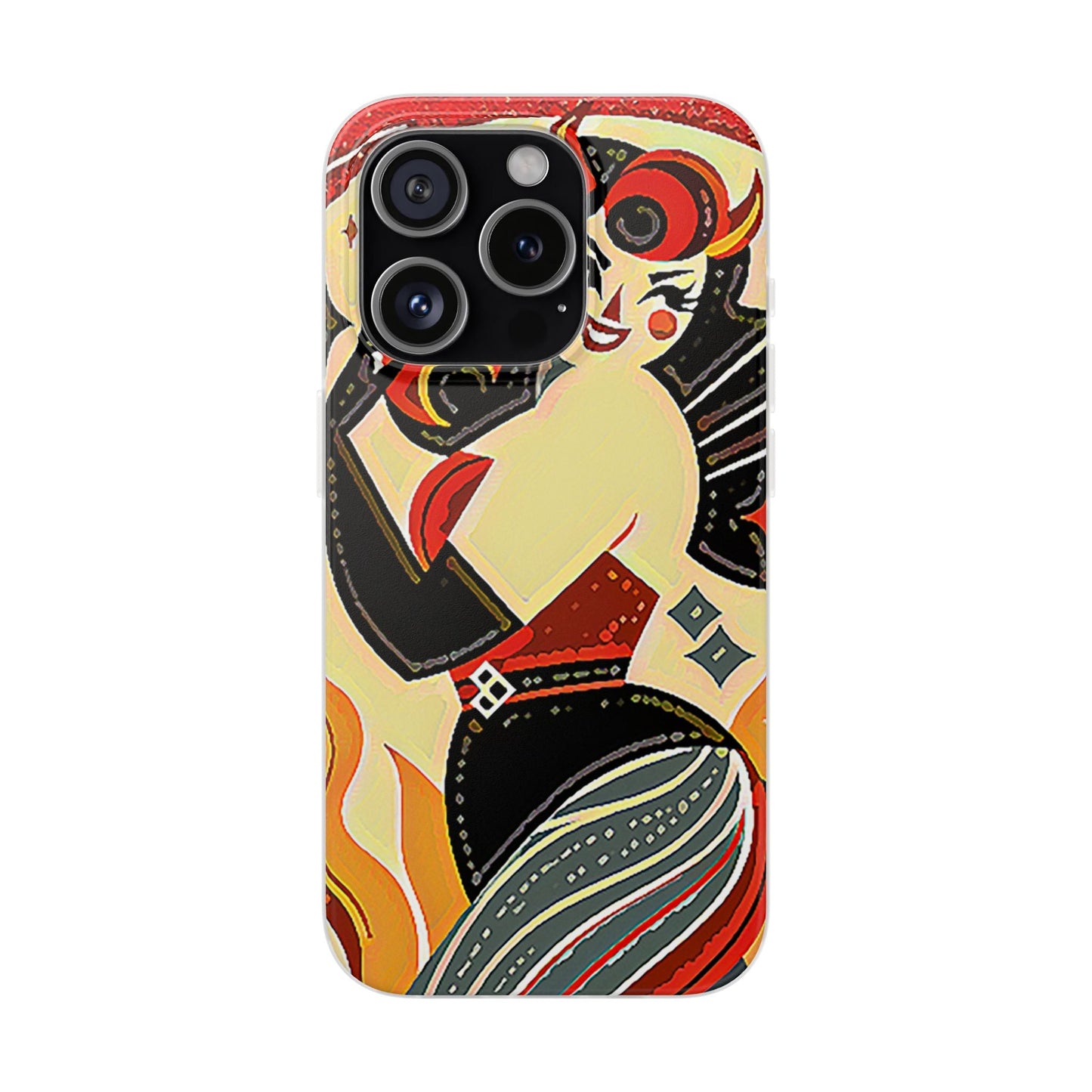 Red & Black Female Devil Flexi Phone Case
