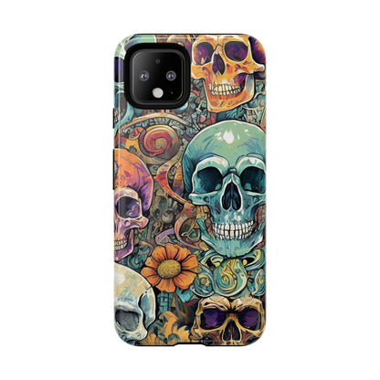Artistic Skull Collage Tough Phone Case