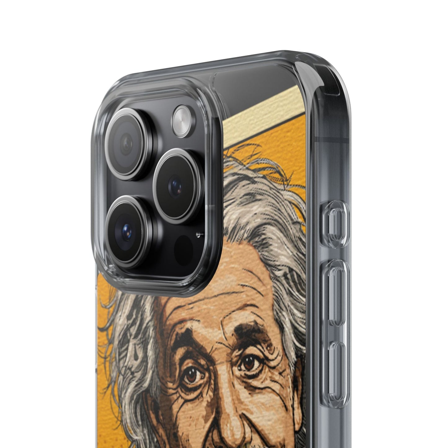 Edgy Einstein Clear Phone Cases